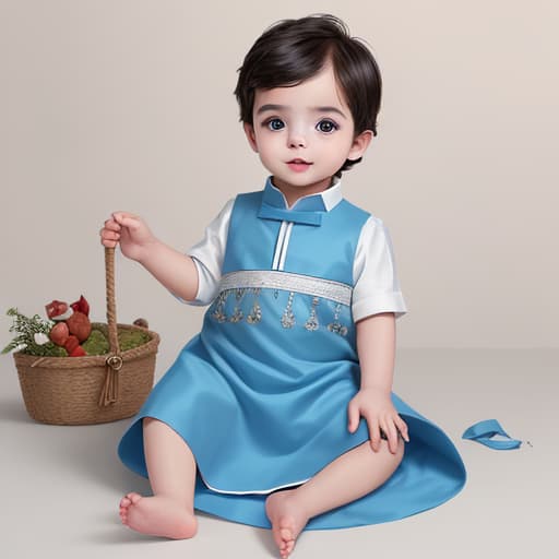 create image of baby boy with nice dressing