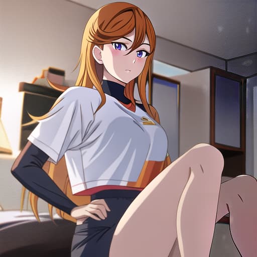  anime athlete in her room without  hyperrealistic, full body, detailed clothing, highly detailed, cinematic lighting, stunningly beautiful, intricate, sharp focus, f/1. 8, 85mm, (centered image composition), (professionally color graded), ((bright soft diffused light)), volumetric fog, trending on instagram, trending on tumblr, HDR 4K, 8K