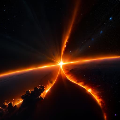  &quot;Space sunset after solar flare, NASA raw image of cooled gas and dust in interstellar medium, high resolution and detail, cinematic lighting, atmospheric haze, advanced detail processing style RAW&quot;, best quality, masterpiece