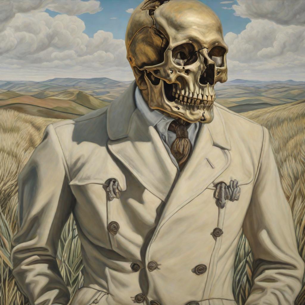  Cómo se ve una calavera con espadas , scenary, landscapes, high quality high detail painting by lucian freud, hd, photorealistic lighting, style of van gogh hyperrealistic, full body, detailed clothing, highly detailed, cinematic lighting, stunningly beautiful, intricate, sharp focus, f/1. 8, 85mm, (centered image composition), (professionally color graded), ((bright soft diffused light)), volumetric fog, trending on instagram, trending on tumblr, HDR 4K, 8K