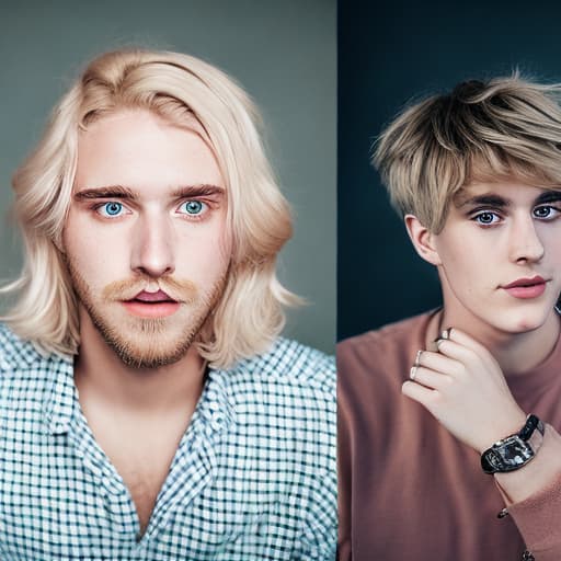 portrait+ style british queer youtuber blonde very cute dude face