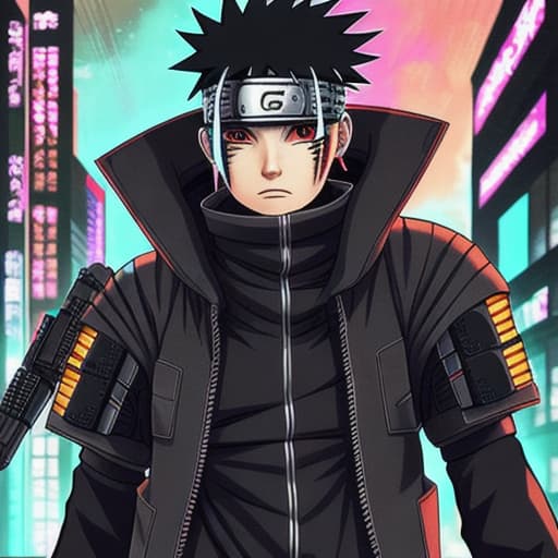  Cyberpunk black Naruto