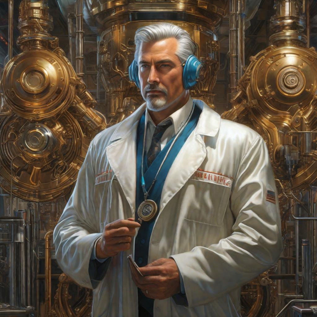  Cover of a story about scientists , realistic, portrait, art by donato giancola and greg rutkowski, realistic face, digital art, trending on artstation hyperrealistic, full body, detailed clothing, highly detailed, cinematic lighting, stunningly beautiful, intricate, sharp focus, f/1. 8, 85mm, (centered image composition), (professionally color graded), ((bright soft diffused light)), volumetric fog, trending on instagram, trending on tumblr, HDR 4K, 8K