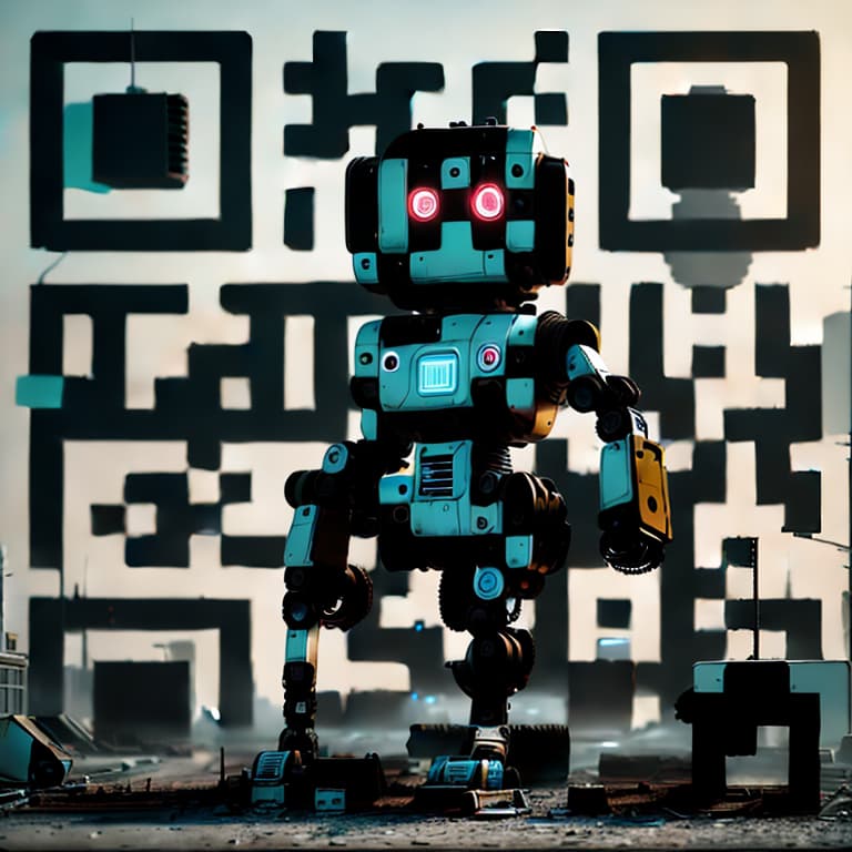  a robot in a post apocalypse city, 8k, high resolution image, ((sharp focus:1.2)),((high contrast:1.2)), best quality,