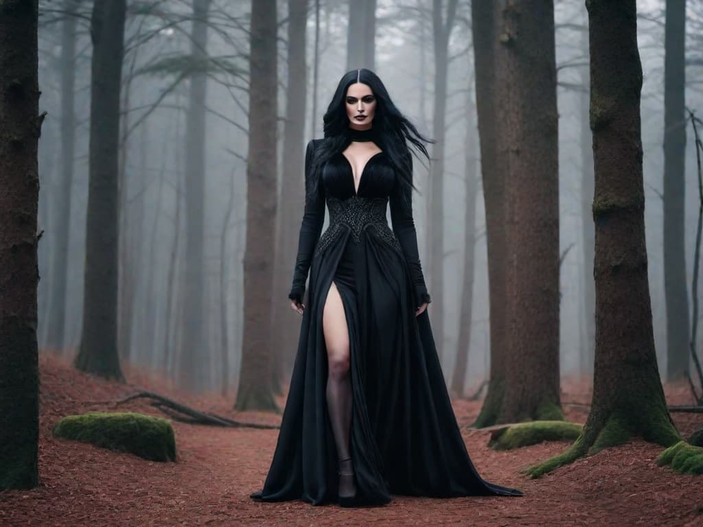  Forbidden Rite goth dark witch hyperrealistic, full body, detailed clothing, highly detailed, cinematic lighting, stunningly beautiful, intricate, sharp focus, f/1. 8, 85mm, (centered image composition), (professionally color graded), ((bright soft diffused light)), volumetric fog, trending on instagram, trending on tumblr, HDR 4K, 8K