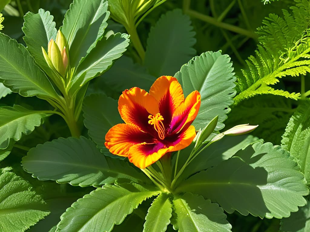  An ultradetailed image of a delicate saffron flower blooming under the morning sun, showcasing its vibrant crimson stigmas and golden hues against a backdrop of lush green leaves. The intricate details of the flower's delicate petals and the sunlight glistening on the saffron threads create a visually stunning and captivating scene, perfectly capturing the essence of this exquisite ingredient. hyperrealistic, full body, detailed clothing, highly detailed, cinematic lighting, stunningly beautiful, intricate, sharp focus, f/1. 8, 85mm, (centered image composition), (professionally color graded), ((bright soft diffused light)), volumetric fog, trending on instagram, trending on tumblr, HDR 4K, 8K