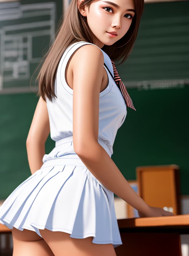  (school girl), best quality, high resolution, highly detailed, detailed background, perfect lighting, lens flare, fantasy, nature, 1girl,(classroom:1.2), detailed face, perfect face, detailed face, beautiful eyes, pretty face, (bright skin:1.3), lookbook model, real face, realism, estate face
