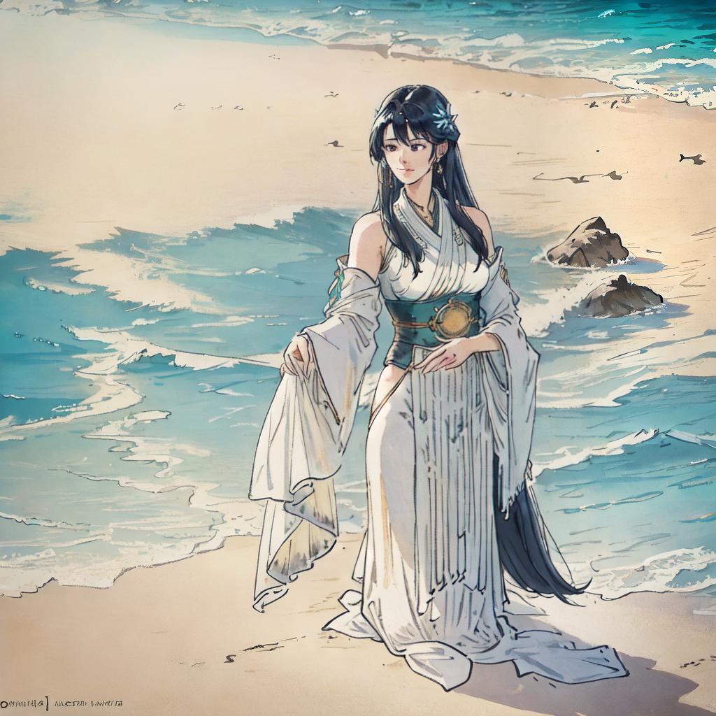  A realistic ((masterpiece)) of Wraith from Apex Legends enjoying a day at the beach. Wraith is depicted in beach clothing, with the sun shining brightly overhead. The artwork, with its high detailed, ultra-detailed style, showcases the serene beauty of the beach. hyperrealistic, full body, detailed clothing, highly detailed, cinematic lighting, stunningly beautiful, intricate, sharp focus, f/1. 8, 85mm, (centered image composition), (professionally color graded), ((bright soft diffused light)), volumetric fog, trending on instagram, trending on tumblr, HDR 4K, 8K