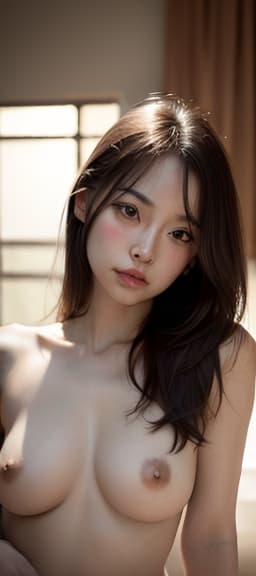  Small breasts, nude, (Masterpiece, BestQuality:1.3), (ultra detailed:1.2), (hyperrealistic:1.3), (RAW photo:1.2),High detail RAW color photo, professional photograph, (Photorealistic:1.4), (realistic:1.4), ,professional lighting, (japanese), beautiful face, (realistic face)