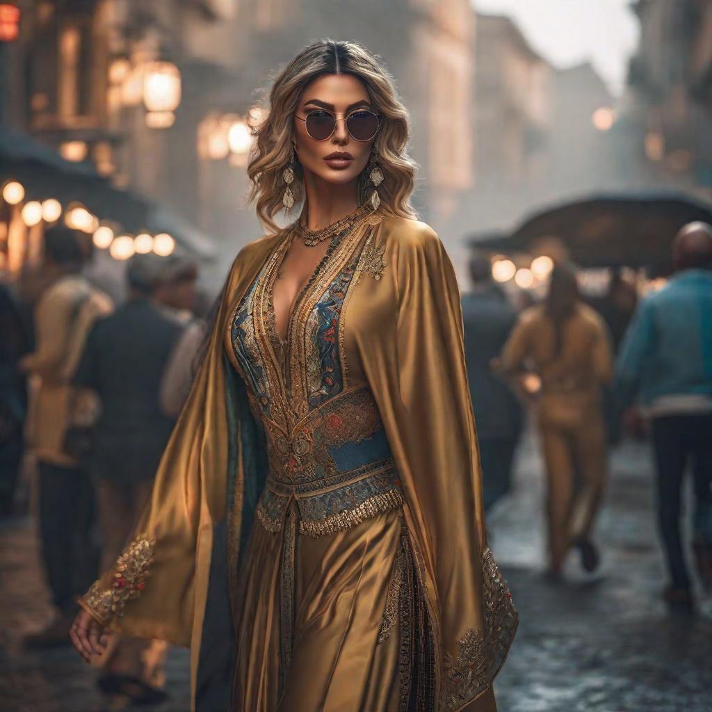  لوكو hyperrealistic, full body, detailed clothing, highly detailed, cinematic lighting, stunningly beautiful, intricate, sharp focus, f/1. 8, 85mm, (centered image composition), (professionally color graded), ((bright soft diffused light)), volumetric fog, trending on instagram, trending on tumblr, HDR 4K, 8K