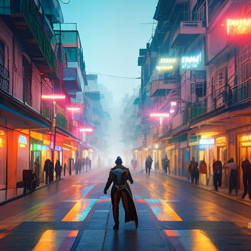  imagine uma cena em que um jovem anda na rua da índia antiga parece o império celestial a cidade e feita de ouro puro e tem muito ouro espalhado pelo chão ouro em barras nos chão de diversos tamanhos pequenos o jovem que anda é o protagonista ele e de luz e está acompanhado por um vagalumes cor de ouro reluzente as ruas tem alguns mendigos isso acontece durante a noite se vê no céu a aurora boreal com cores de azul e rosa, e vagam entre as ruas alguns vagalumes zelusentes que iluminam o cenário ciberpunk em que vemos a cena se passar quase ao breu com flash de luzes do ouro sendo uma cena onírica Dramatic , Epic Aerials, HDR Masterpieces, Neon Nostalgia, Adventurous Spirit, Urban Nature, Floral Fantasy, Desert Wonders, Jungle Trea hyperrealistic, full body, detailed clothing, highly detailed, cinematic lighting, stunningly beautiful, intricate, sharp focus, f/1. 8, 85mm, (centered image composition), (professionally color graded), ((bright soft diffused light)), volumetric fog, trending on instagram, trending on tumblr, HDR 4K, 8K