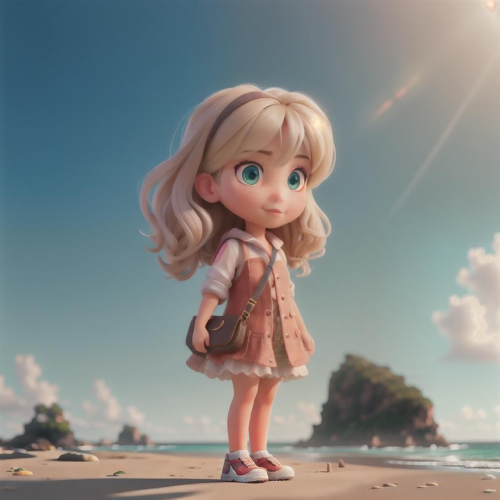  Girl on the beach hyperrealistic, full body, detailed clothing, highly detailed, cinematic lighting, stunningly beautiful, intricate, sharp focus, f/1. 8, 85mm, (centered image composition), (professionally color graded), ((bright soft diffused light)), volumetric fog, trending on instagram, trending on tumblr, HDR 4K, 8K