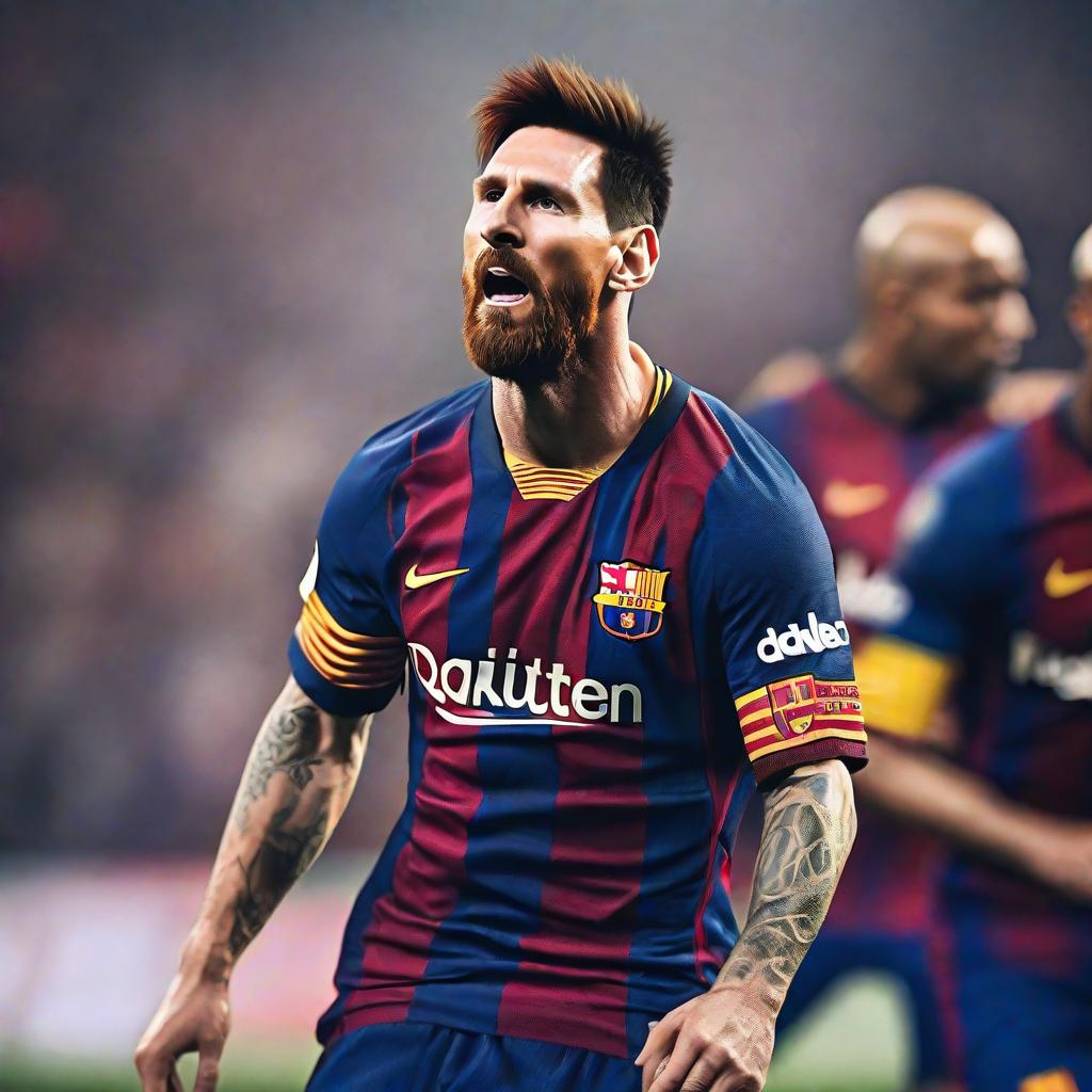  Lionel Messi as a king hyperrealistic, full body, detailed clothing, highly detailed, cinematic lighting, stunningly beautiful, intricate, sharp focus, f/1. 8, 85mm, (centered image composition), (professionally color graded), ((bright soft diffused light)), volumetric fog, trending on instagram, trending on tumblr, HDR 4K, 8K