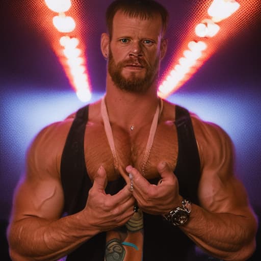 portrait+ style Chris Benoit queer face