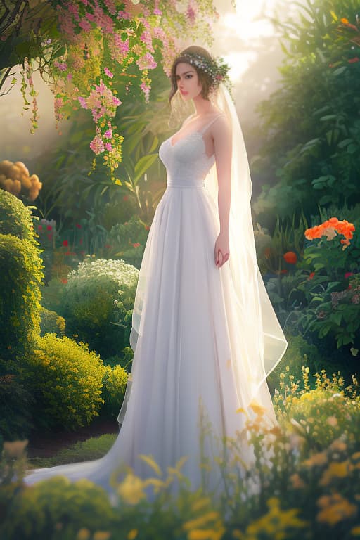  distant garden, soft light, watercolor style hyperrealistic, full body, detailed clothing, highly detailed, cinematic lighting, stunningly beautiful, intricate, sharp focus, f/1. 8, 85mm, (centered image composition), (professionally color graded), ((bright soft diffused light)), volumetric fog, trending on instagram, trending on tumblr, HDR 4K, 8K