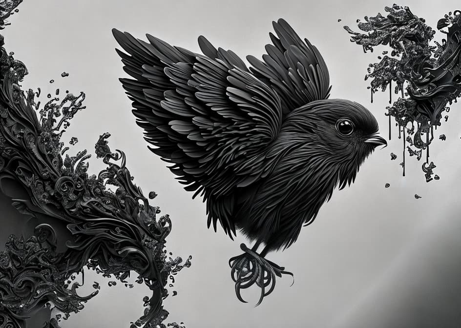 IN THE STYLE OF <MAGIFACTORY> a tattoo design, a small bird, minimalistic, black and white drawing, detailed, 8k hyperrealistic, full body, detailed clothing, highly detailed, cinematic lighting, stunningly beautiful, intricate, sharp focus, f/1. 8, 85mm, (centered image composition), (professionally color graded), ((bright soft diffused light)), volumetric fog, trending on instagram, trending on tumblr, HDR 4K, 8K