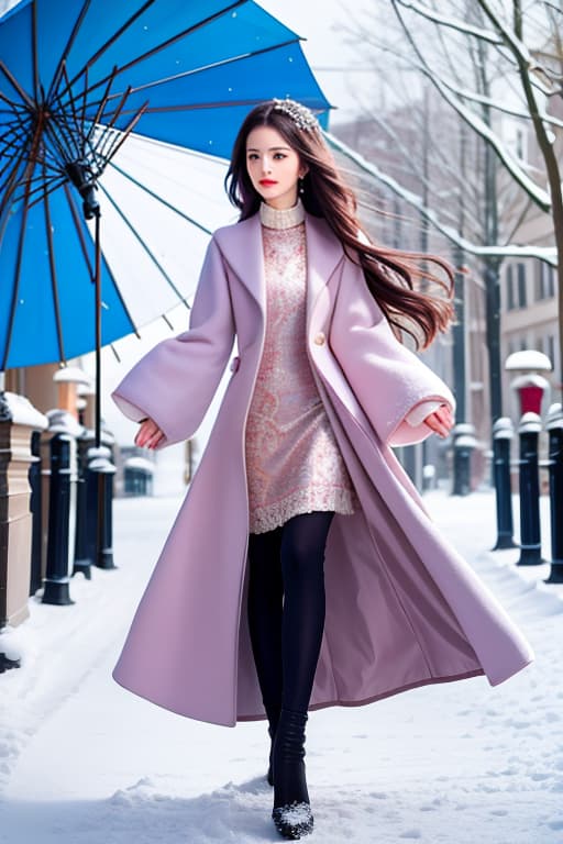  (adult:1.4), Luxury mature woman, long coat, on street, winter, snow, windy, masterpiece, (detailed face), (detailed clothes), f/1.4, ISO 200, 1/160s, 4K, unedited, symmetrical balance, in-frame, masterpiece, perfect lighting, (beautiful face), (detailed face), (detailed clothes), 1 girl, (woman), 4K, ultrarealistic, unedited, symmetrical balance, in-frame