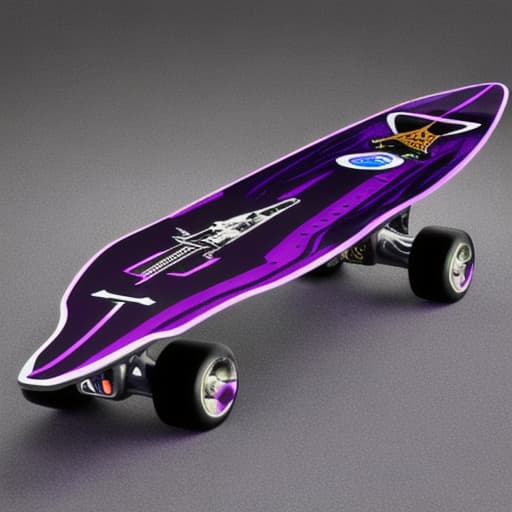  skateboard that turns into a gun purple & black jet fueled futuristic skateboard cyber skateboard