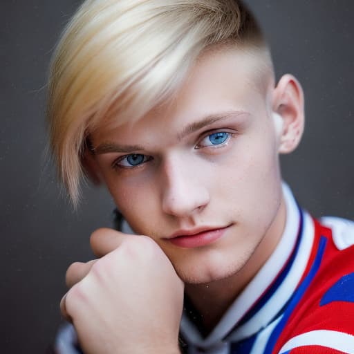 portrait+ style czech homosexual queer twink blonde very cute dude face