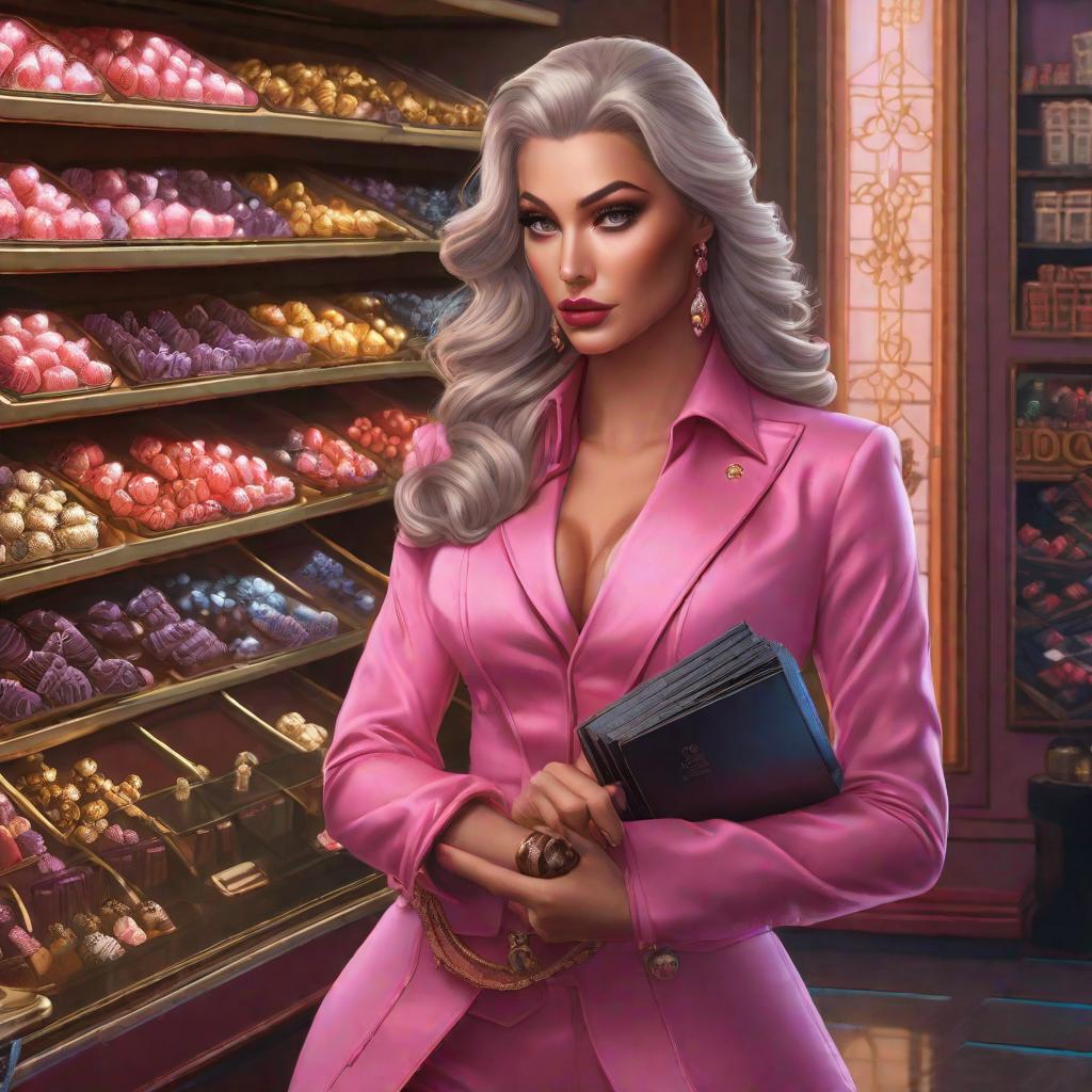  uma história de hq de super herói uma menina fofinho comendo chocolate e voando no CEO vestido rosa com botas cabelo longo ondulado preto várias histórias , realistic, portrait, art by donato giancola and greg rutkowski, realistic face, digital art, trending on artstation hyperrealistic, full body, detailed clothing, highly detailed, cinematic lighting, stunningly beautiful, intricate, sharp focus, f/1. 8, 85mm, (centered image composition), (professionally color graded), ((bright soft diffused light)), volumetric fog, trending on instagram, trending on tumblr, HDR 4K, 8K