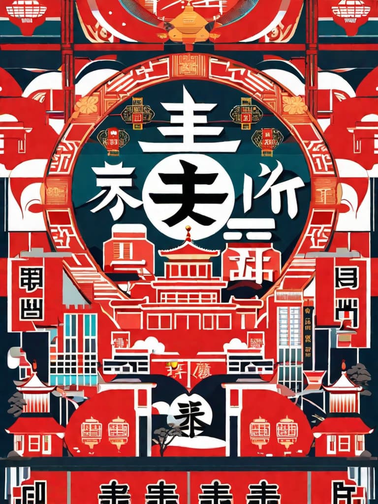  poster with Chinese characters No people