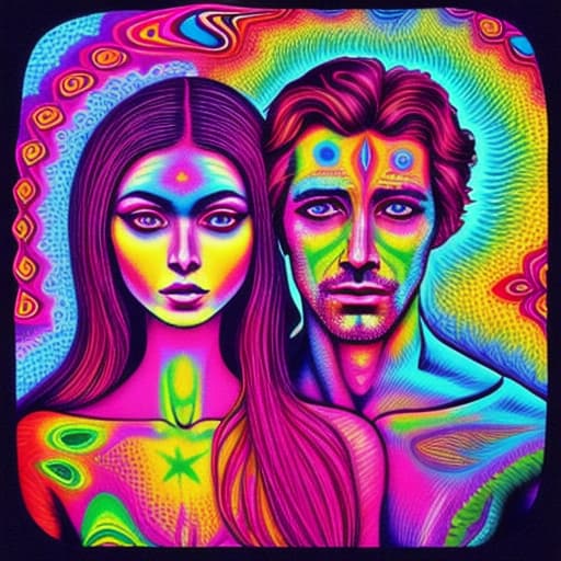  psychedelic woman and man