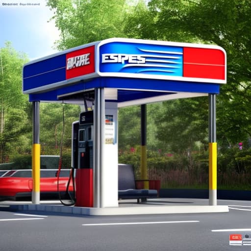 redshift style generate image for Manila express gas station using a gas pump and Philippines flag hyperrealistic, full body, detailed clothing, highly detailed, cinematic lighting, stunningly beautiful, intricate, sharp focus, f/1. 8, 85mm, (centered image composition), (professionally color graded), ((bright soft diffused light)), volumetric fog, trending on instagram, trending on tumblr, HDR 4K, 8K