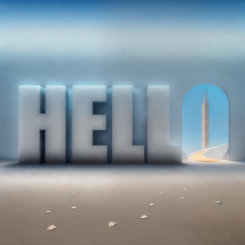  3d render of the word ((&quot;HELLO&quot;)), fantasy rich forrest in background (best quality, masterpiece:1.2), ultrahigh res, highly detailed, sharp focus