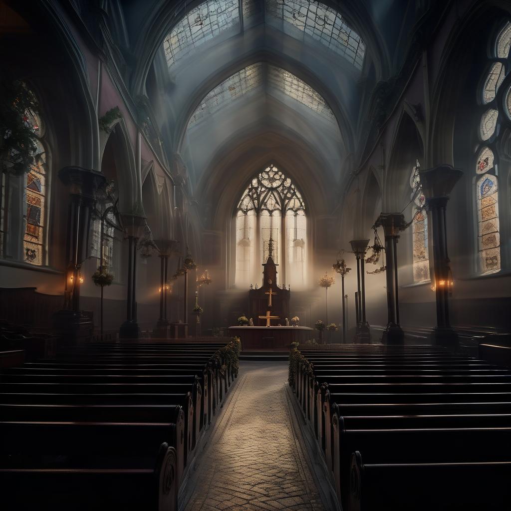  ['I always go to the church on Sunday.']. All the characters, masterpiece, best quality, symmetrical balance, beautiful surroundings, lots of details, detailed clothing, highly detailed, cinematic lighting, stunningly beautiful, intricate, sharp focus, f\/1. 8, 85mm, volumetric fog, HDR 4K, 8K