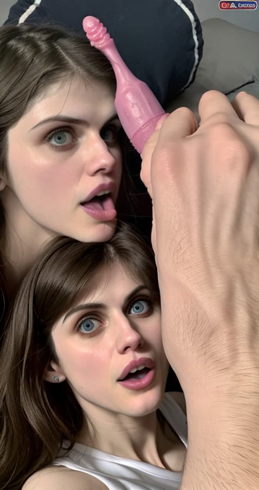  Alexandra Daddario con el pene de su novio en la boca