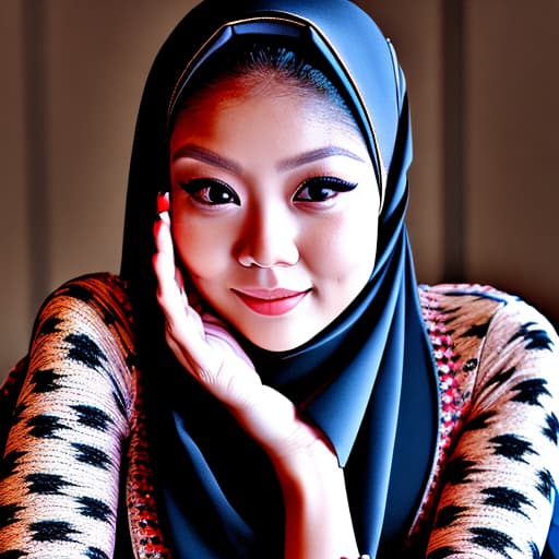 portrait+ style wanita cantik berkulit putih memakai jilbab