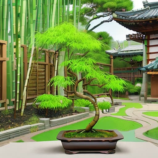  Bamboo Bonsai Theme Name: Breeze Bamboo Bamboo: choose phoenix tail bamboo and podocarpus to match each other, podocarpus represents bamboo elegance, phoenix tail bamboo represents bamboo tall and straight Pots: green sand pots, reflecting the style of Chinese garden bonsai, with bamboo green, forming a harmonious color contrast. Scene: The scenery is decorated with small stones and small lotus leaves, highlighting the overall style of bamboo bonsai. Skills: traditional gardening techniques, combined with potted landscape art pruning, modeling techniques, highlighting the characteristics of bamboo. Expression of ideas: through the design of fresh breeze and green bamboo, it expresses reverence and love for nature and embodies th