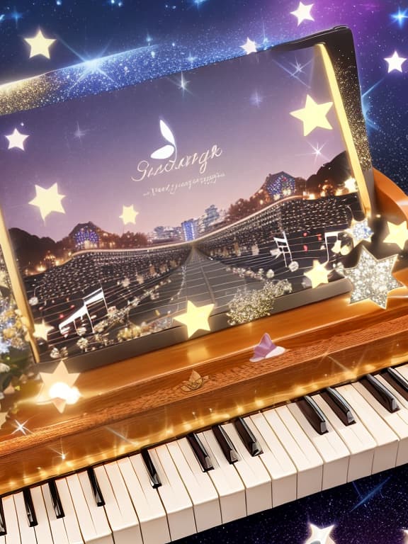  Cute music notes and sparkling stars and gems wallpaper Piano and sparkling stars wallpaper with music notes