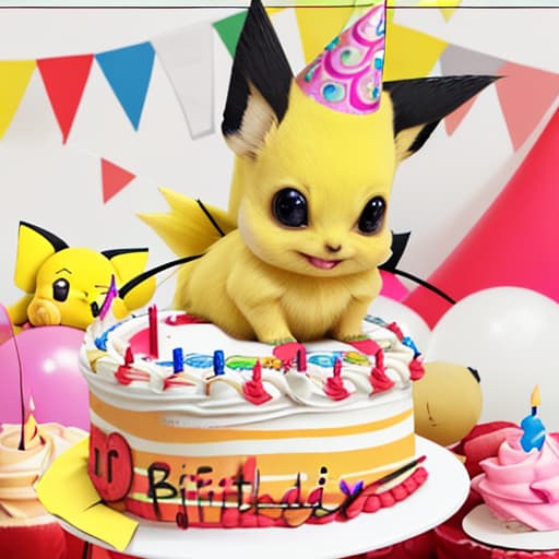  Pichu celebrating birthday