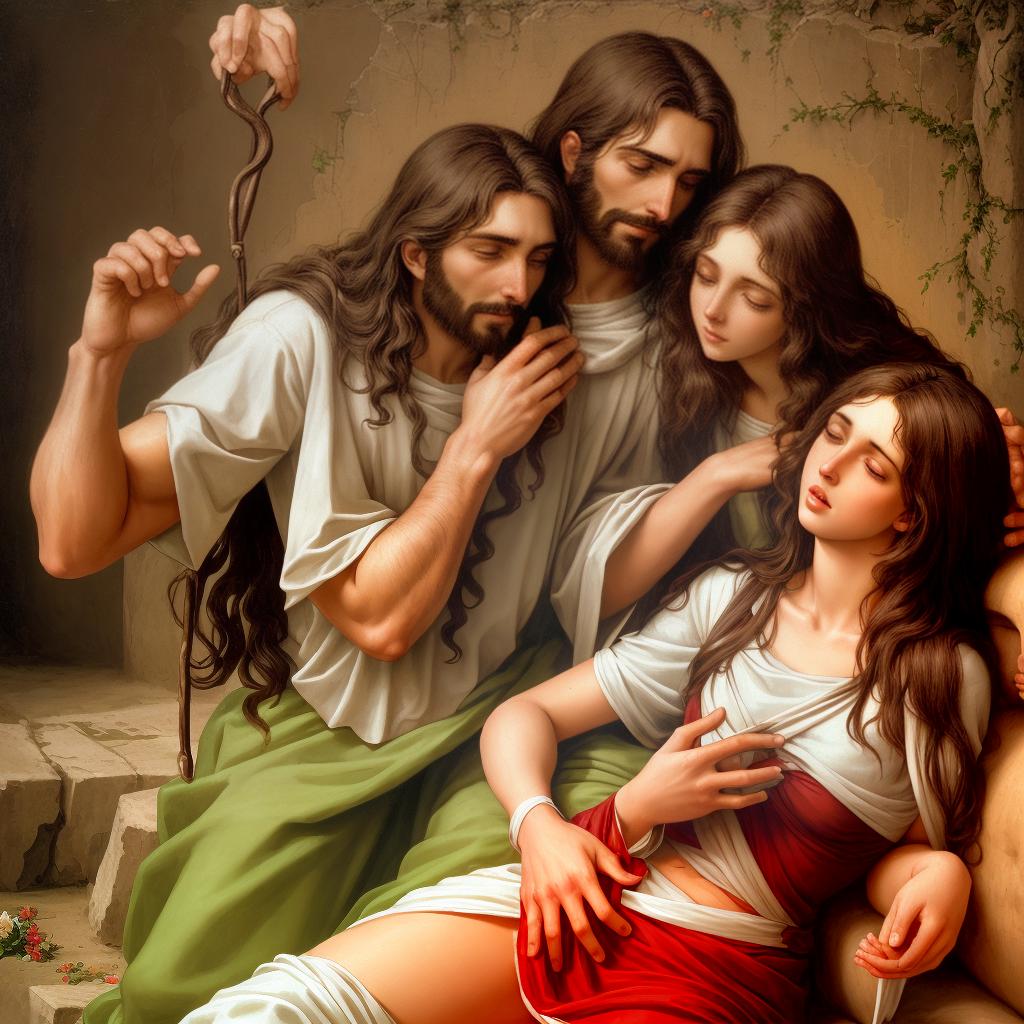  jesus romancing with a woman's private part