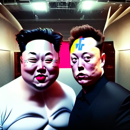 estilovintedois elon musk whit Kim Jon kun