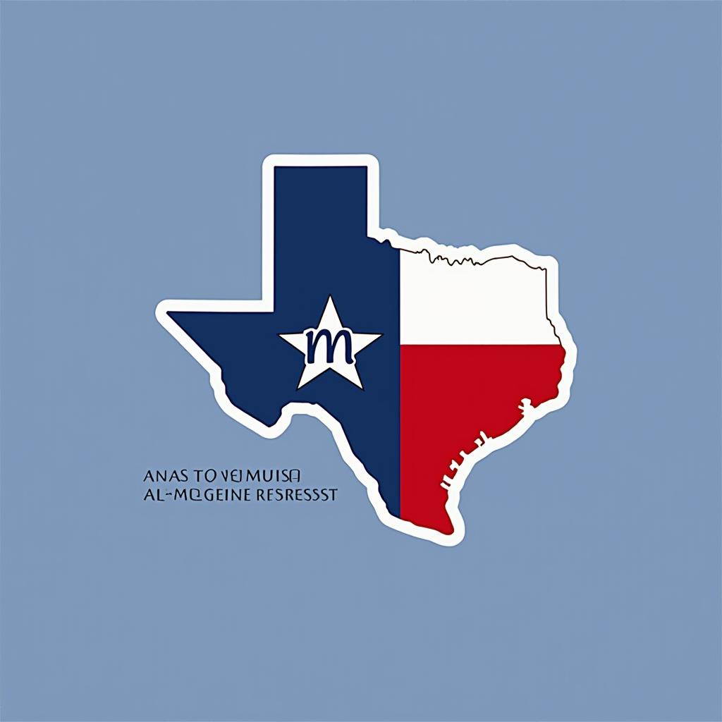  design a logo that features the outline of the state of texas in a minimalist style. inside the texas outline, incorporate the letters m5 in a bold, modern font. use the colors of the texas flag blue, red, and white. make the m in blue, the 5 in red, and the star in white. the text custom homes and remodeling, llc should be elegantly placed below or around the outline of texas, ensuring it complements the design without overwhelming the central focus. use a neutral color, such as black or dark blue, for the company name to ensure readability