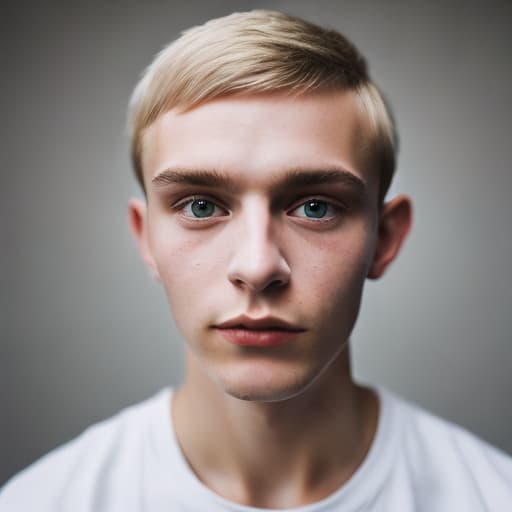 portrait+ style russian homosexual queer twink blonde very cute dude face