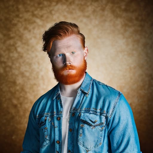 portrait+ style WrestleMania queer ginger hunk dude face