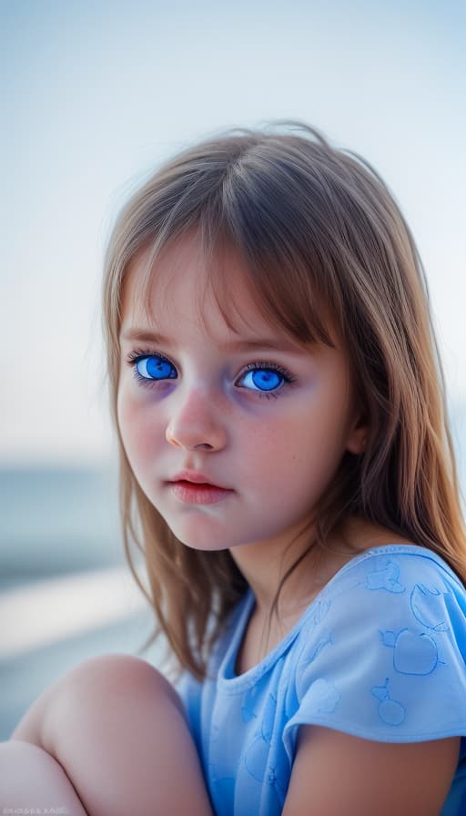  Baby girl, beautiful blue eyes, 4k photo quality