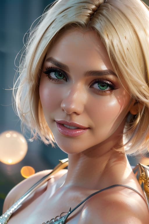  1girl,1girl,blonde short hair,straight hair,upper body shot,shirt,smile hyperrealistic, full body, detailed clothing, highly detailed, cinematic lighting, stunningly beautiful, intricate, sharp focus, f/1. 8, 85mm, (centered image composition), (professionally color graded), ((bright soft diffused light)), volumetric fog, trending on instagram, trending on tumblr, HDR 4K, 8K