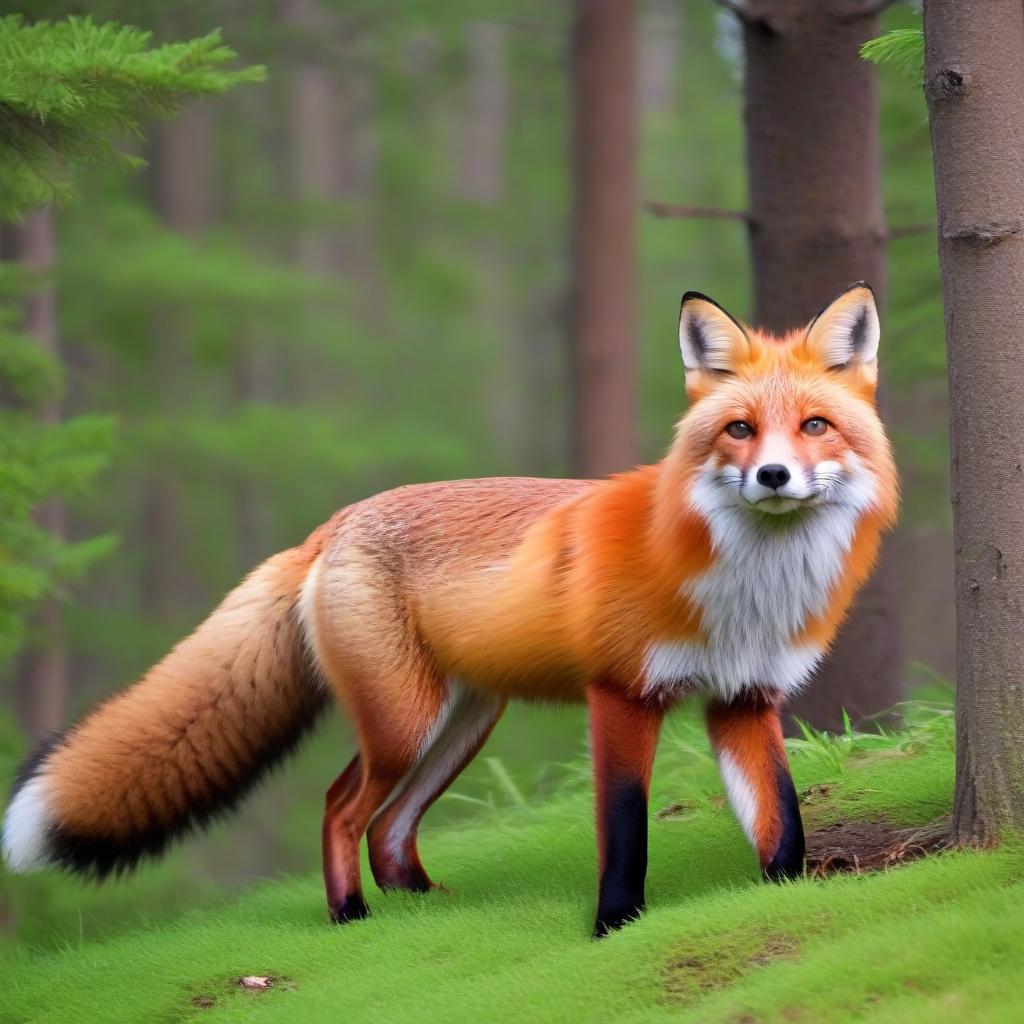  Red fox in the forest