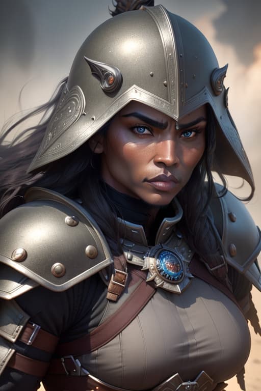  ((best quality)), ((masterpiece)), (detailed), uggly face, man warrior, (defiance512:1.2), big eyes, heavy black iron armor, detailed helmet, intense gaze, battle ready, contrasting soft skin, (black african men), close up portrait, 4:3 aspect ratio. hyperrealistic, full body, detailed clothing, highly detailed, cinematic lighting, stunningly beautiful, intricate, sharp focus, f/1. 8, 85mm, (centered image composition), (professionally color graded), ((bright soft diffused light)), volumetric fog, trending on instagram, trending on tumblr, HDR 4K, 8K