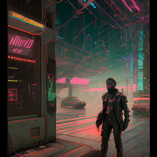 nvinkpunk ultra realistic man, hyper detail, cinematic lighting, magic neon, dark red city, Canon EOS R3, nikon, f/1.4, ISO 200, 1/160s, 8K, RAW, unedited, symmetrical balance, in-frame, 8K