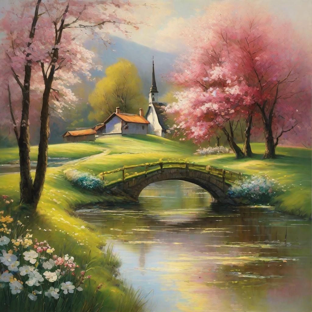  masterpiece, best quality,Draw a picture of spring.