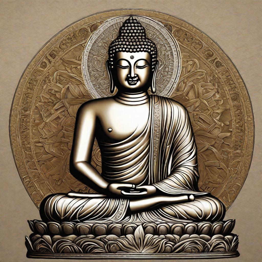  masterpiece, best quality, drawing Buddha