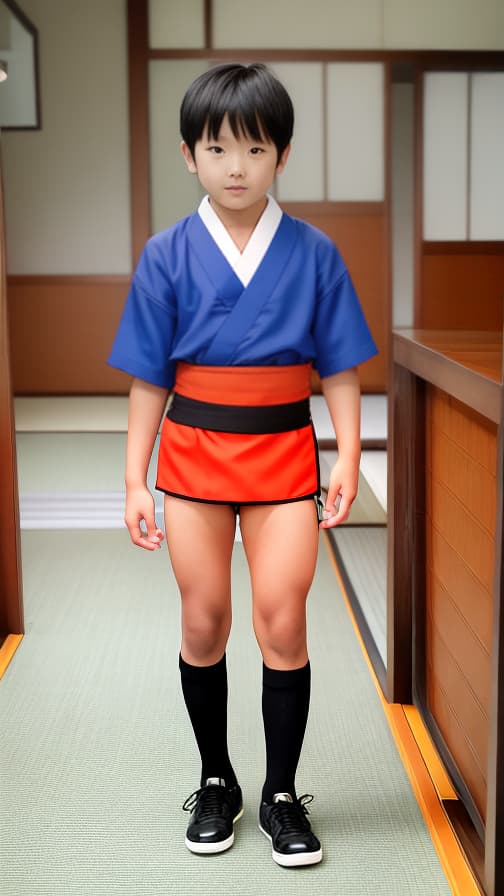  6th grade high socks loincloth Ryokan boy