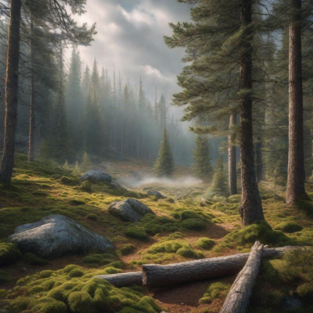  create a unique picture pencil drawing of a spruce forest. canvas on corton. hyperrealistic, full body, detailed clothing, highly detailed, cinematic lighting, stunningly beautiful, intricate, sharp focus, f/1. 8, 85mm, (centered image composition), (professionally color graded), ((bright soft diffused light)), volumetric fog, trending on instagram, trending on tumblr, HDR 4K, 8K