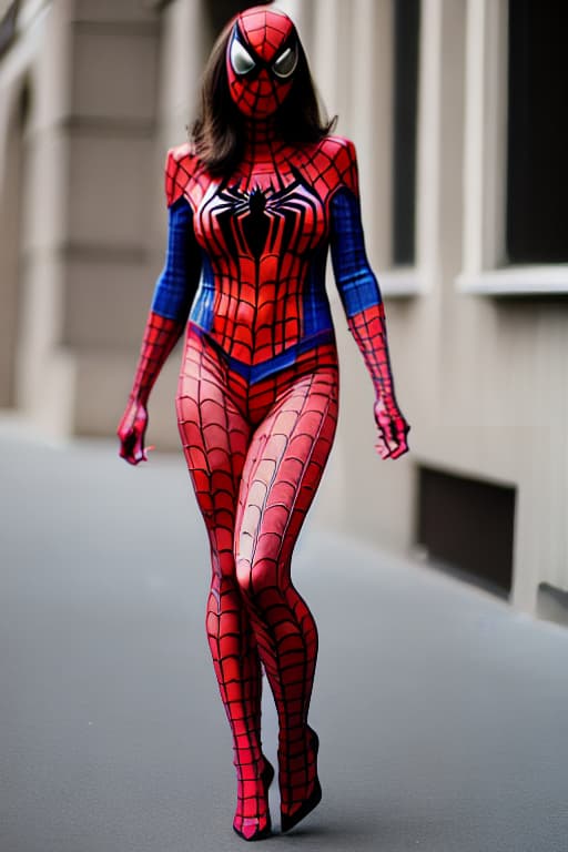  Women wearing spider man dress sexy