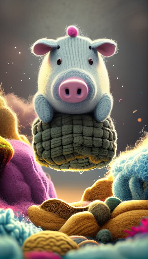 woolitize Create an illustration in an animated cartoon style that depicts the following: The image shows a mischievous pig named Oinky covered in mud, with laundry hanging on a line in the background. hyperrealistic, full body, detailed clothing, highly detailed, cinematic lighting, stunningly beautiful, intricate, sharp focus, f/1. 8, 85mm, (centered image composition), (professionally color graded), ((bright soft diffused light)), volumetric fog, trending on instagram, trending on tumblr, HDR 4K, 8K